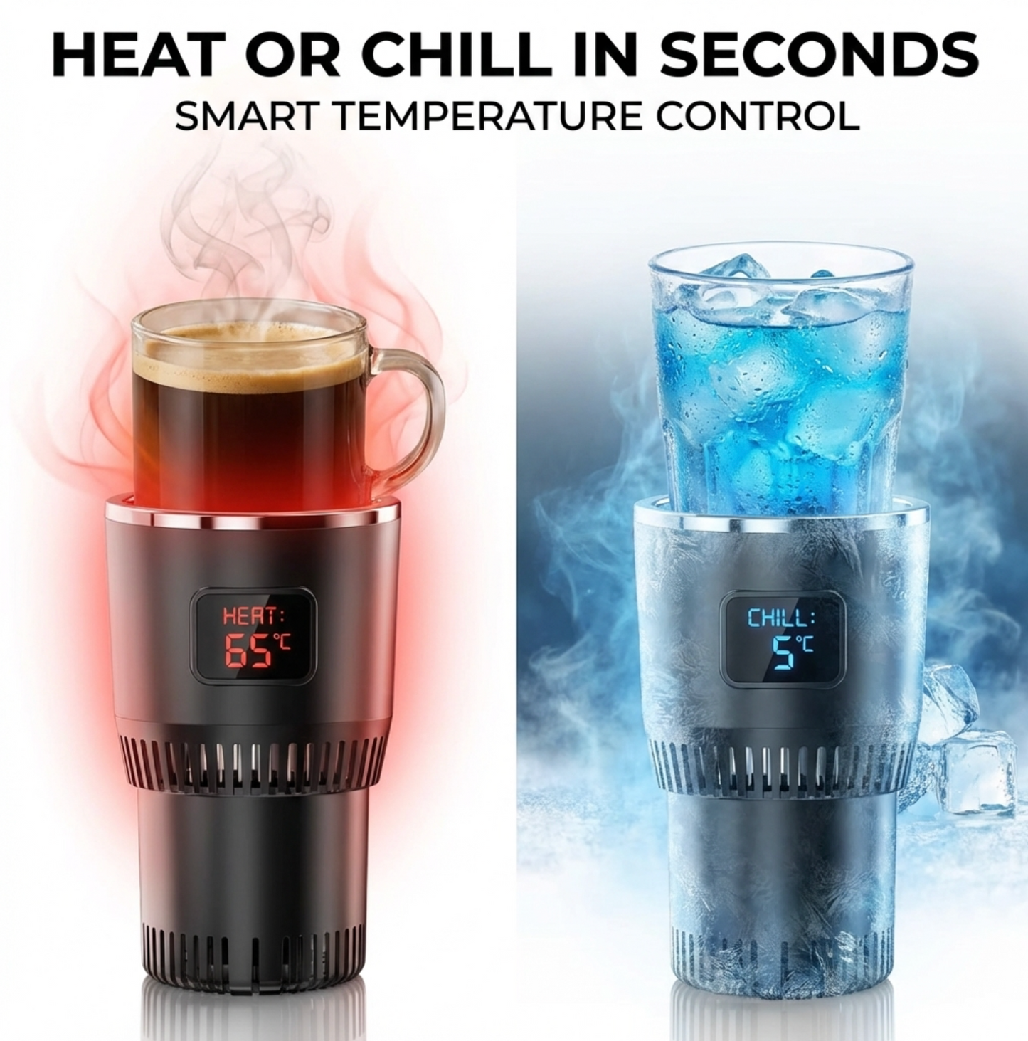 Novary Co 2-in-1 Smart Car Cup Warmer/Cooler